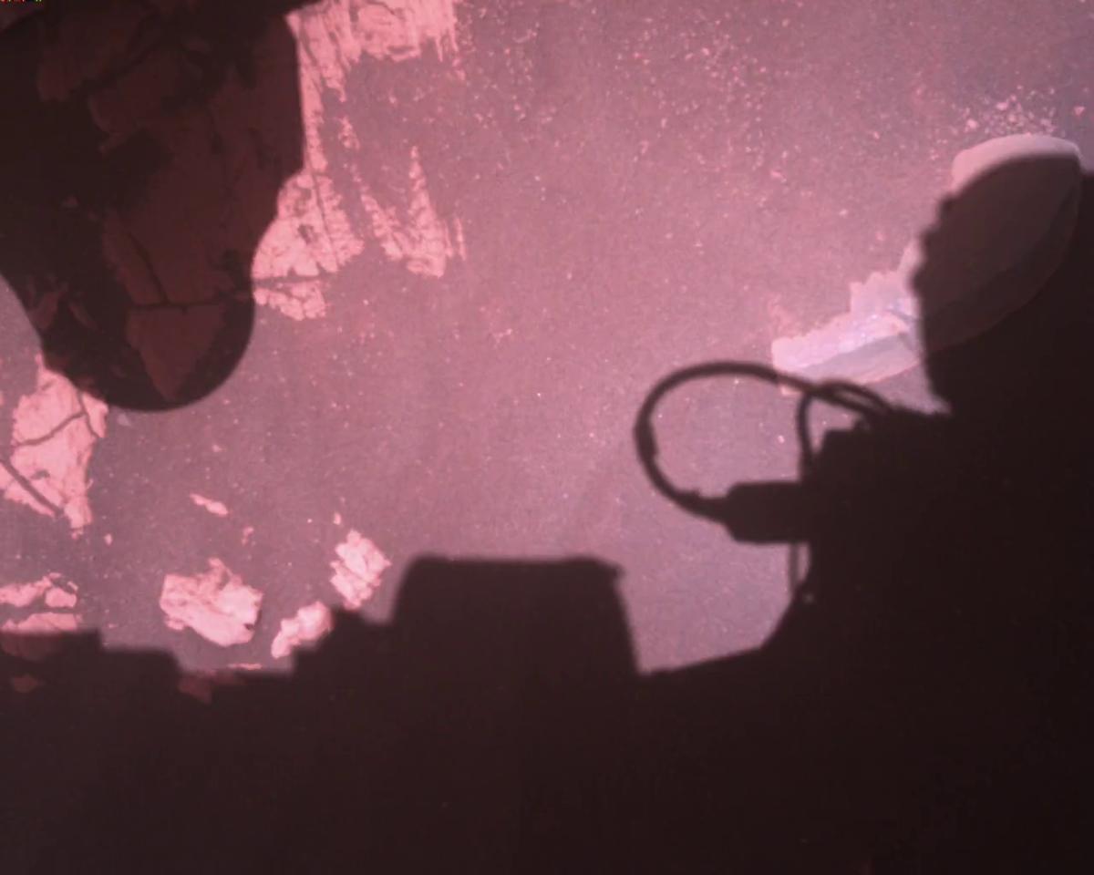 This image was taken by EDL_RDCAM onboard NASA's Mars rover Perseverance on Sol 773