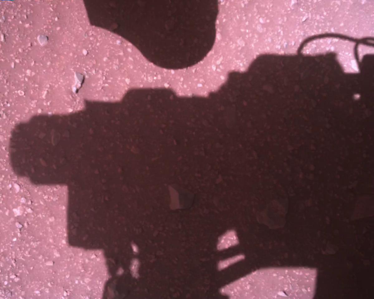 This image was taken by EDL_RDCAM onboard NASA's Mars rover Perseverance on Sol 773