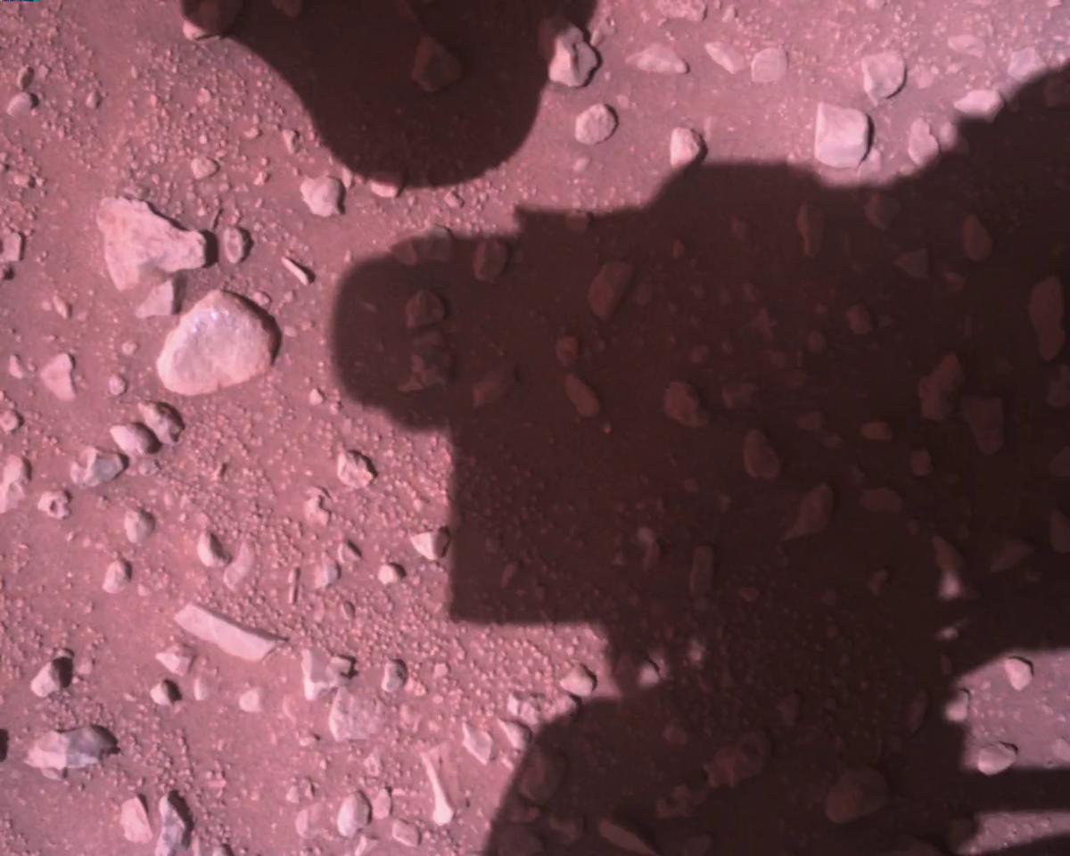This image was taken by EDL_RDCAM onboard NASA's Mars rover Perseverance on Sol 773