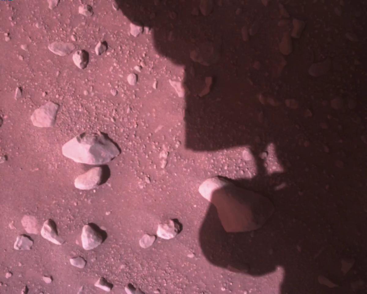 This image was taken by EDL_RDCAM onboard NASA's Mars rover Perseverance on Sol 773