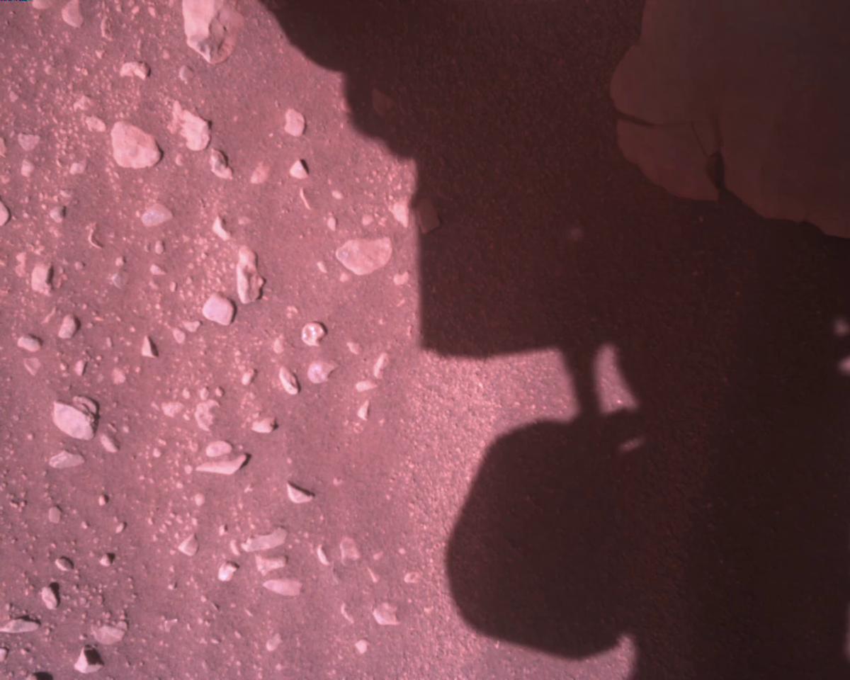 This image was taken by EDL_RDCAM onboard NASA's Mars rover Perseverance on Sol 773