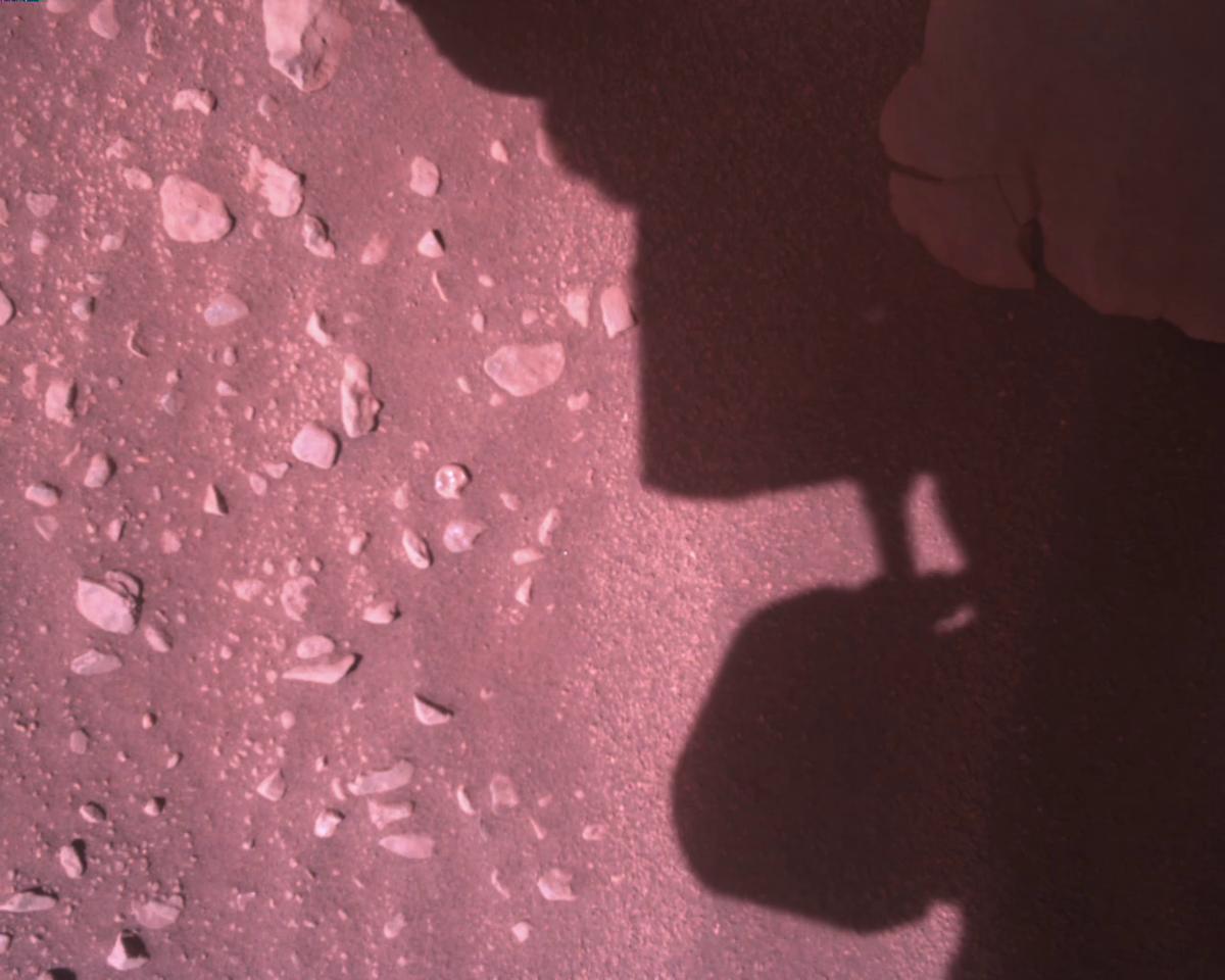 This image was taken by EDL_RDCAM onboard NASA's Mars rover Perseverance on Sol 773