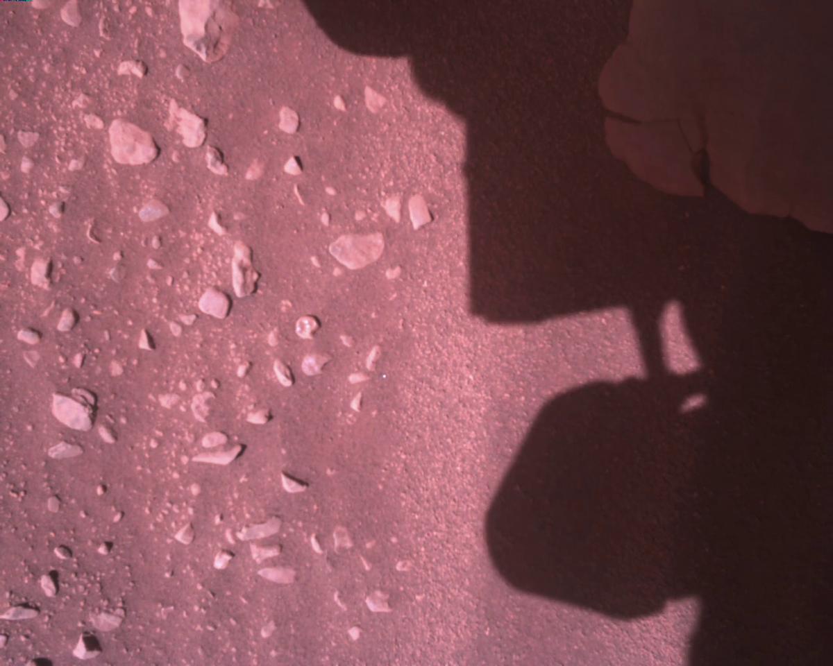 This image was taken by EDL_RDCAM onboard NASA's Mars rover Perseverance on Sol 773