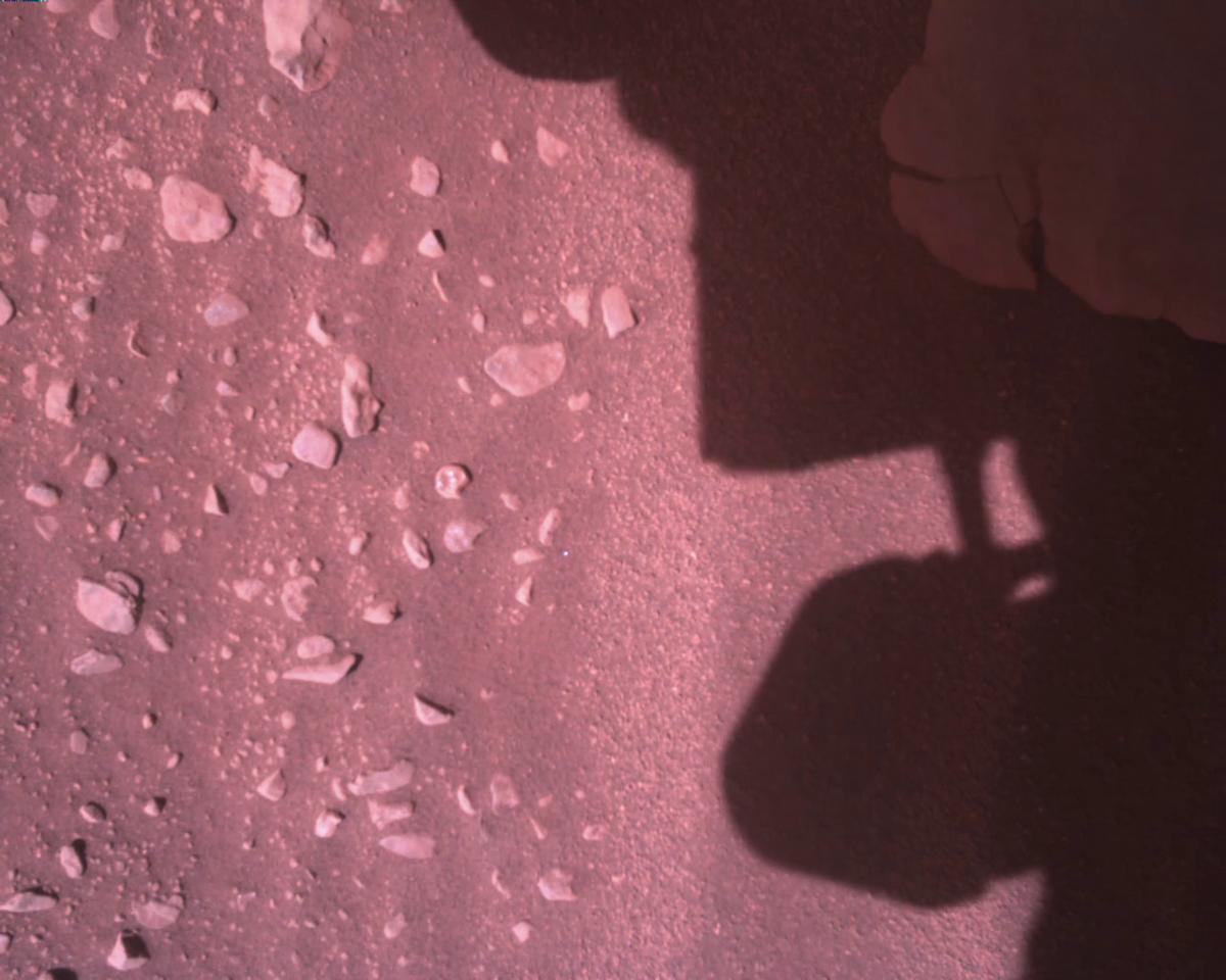 This image was taken by EDL_RDCAM onboard NASA's Mars rover Perseverance on Sol 773