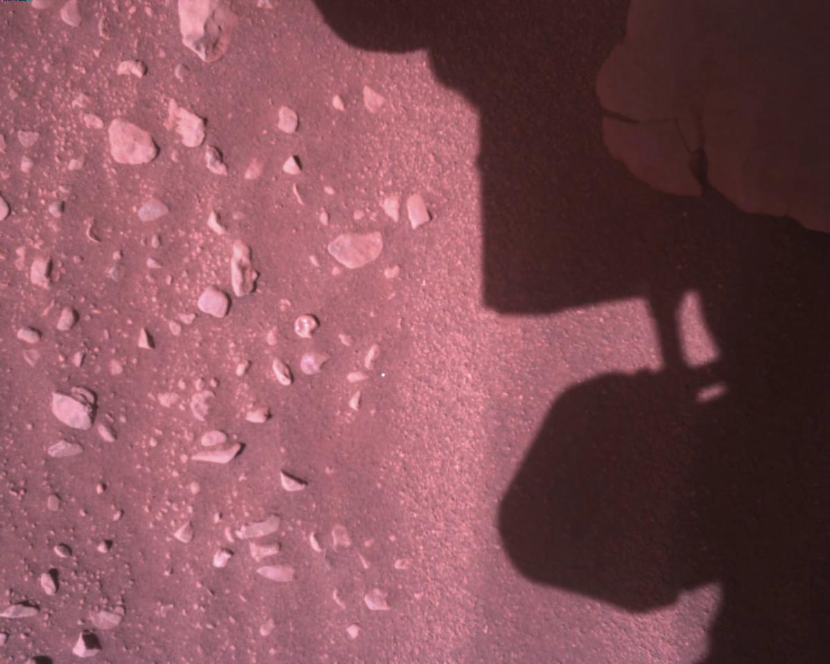 This image was taken by EDL_RDCAM onboard NASA's Mars rover Perseverance on Sol 773