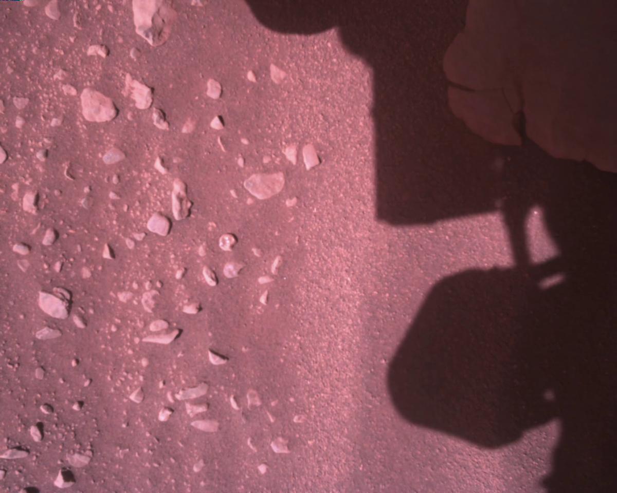 This image was taken by EDL_RDCAM onboard NASA's Mars rover Perseverance on Sol 773