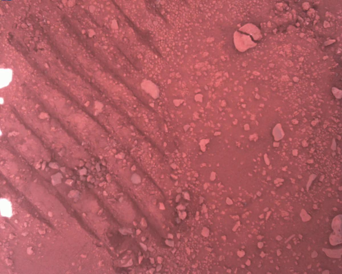 This image was taken by EDL_RDCAM onboard NASA's Mars rover Perseverance on Sol 773