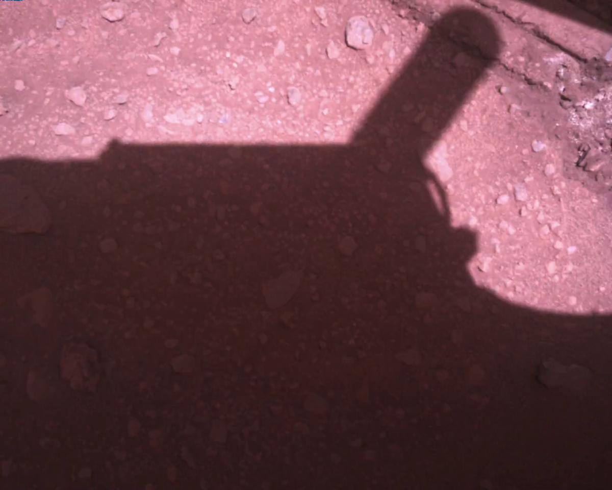 This image was taken by EDL_RDCAM onboard NASA's Mars rover Perseverance on Sol 773