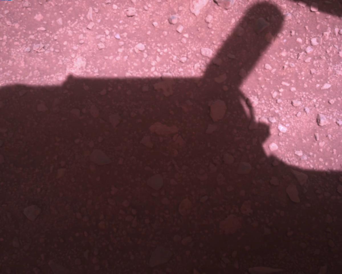 This image was taken by EDL_RDCAM onboard NASA's Mars rover Perseverance on Sol 773