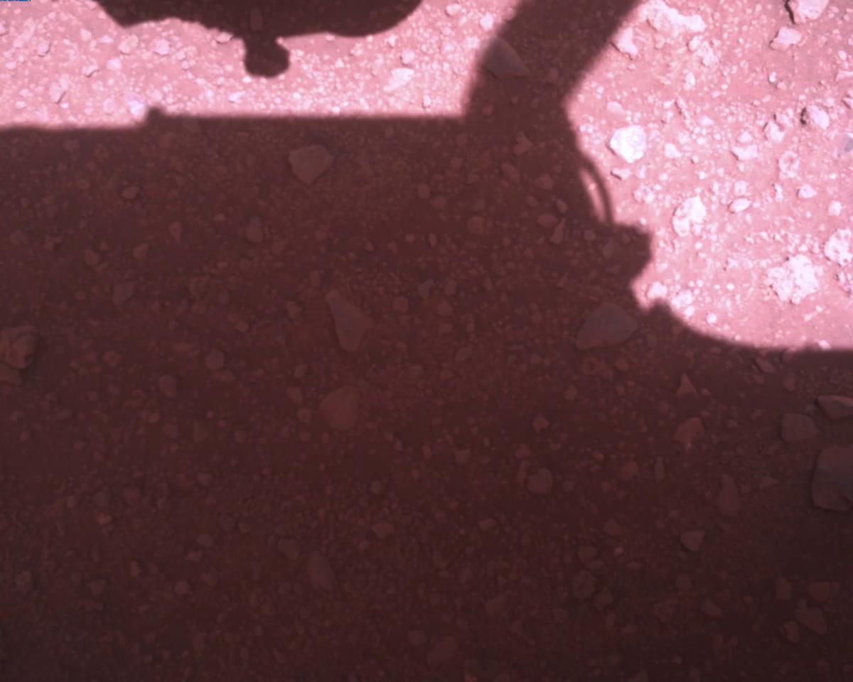 This image was taken by EDL_RDCAM onboard NASA's Mars rover Perseverance on Sol 773