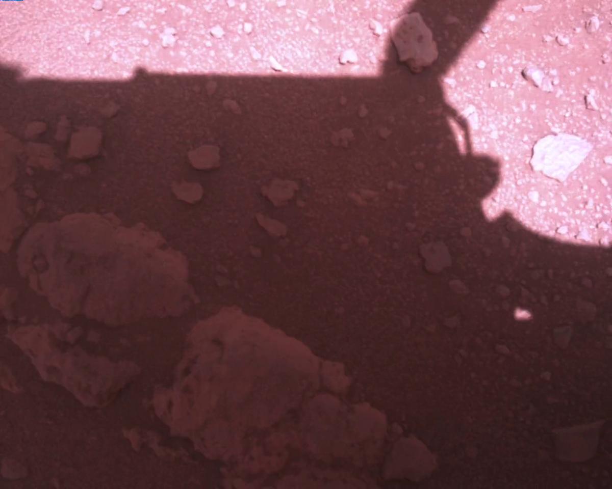 This image was taken by EDL_RDCAM onboard NASA's Mars rover Perseverance on Sol 773