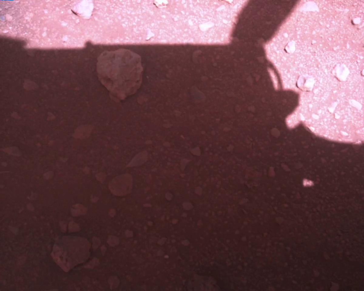 This image was taken by EDL_RDCAM onboard NASA's Mars rover Perseverance on Sol 773
