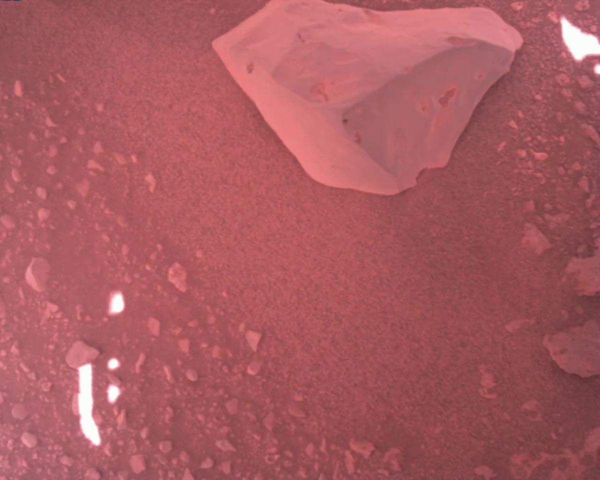 This image was taken by EDL_RDCAM onboard NASA's Mars rover Perseverance on Sol 773
