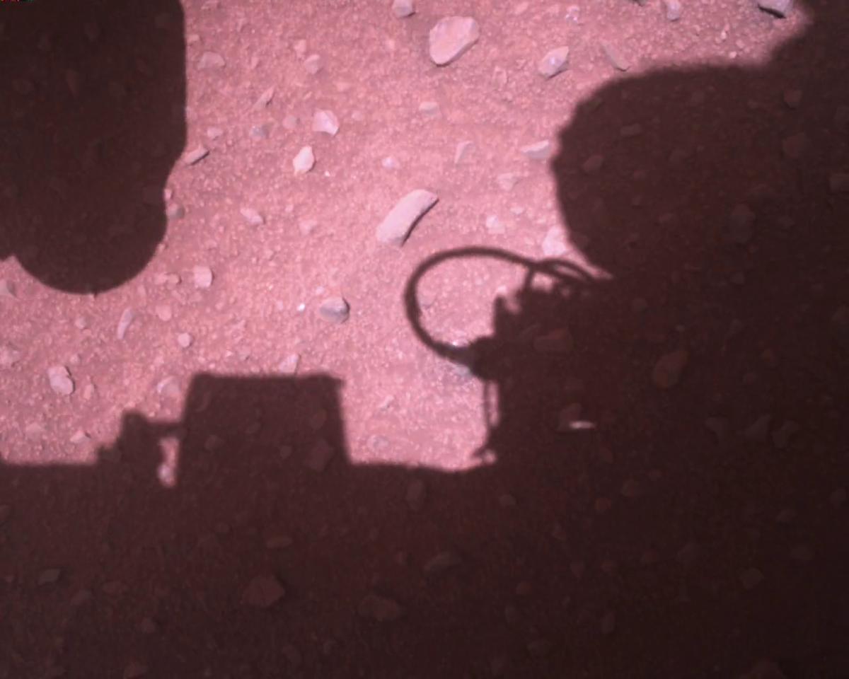 This image was taken by EDL_RDCAM onboard NASA's Mars rover Perseverance on Sol 773