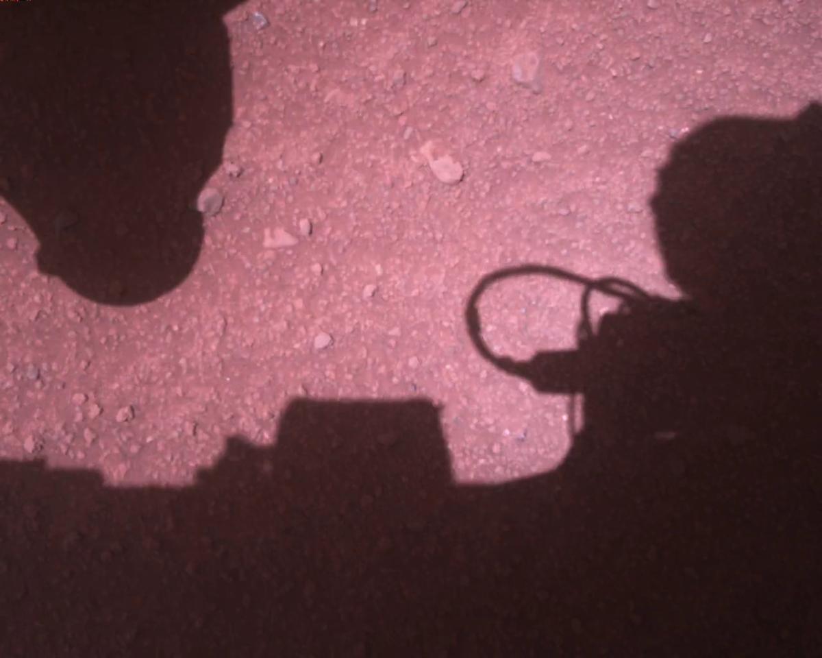 This image was taken by EDL_RDCAM onboard NASA's Mars rover Perseverance on Sol 773