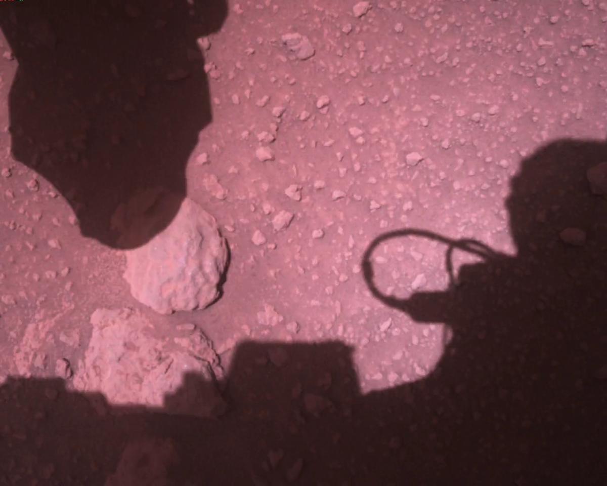 This image was taken by EDL_RDCAM onboard NASA's Mars rover Perseverance on Sol 773