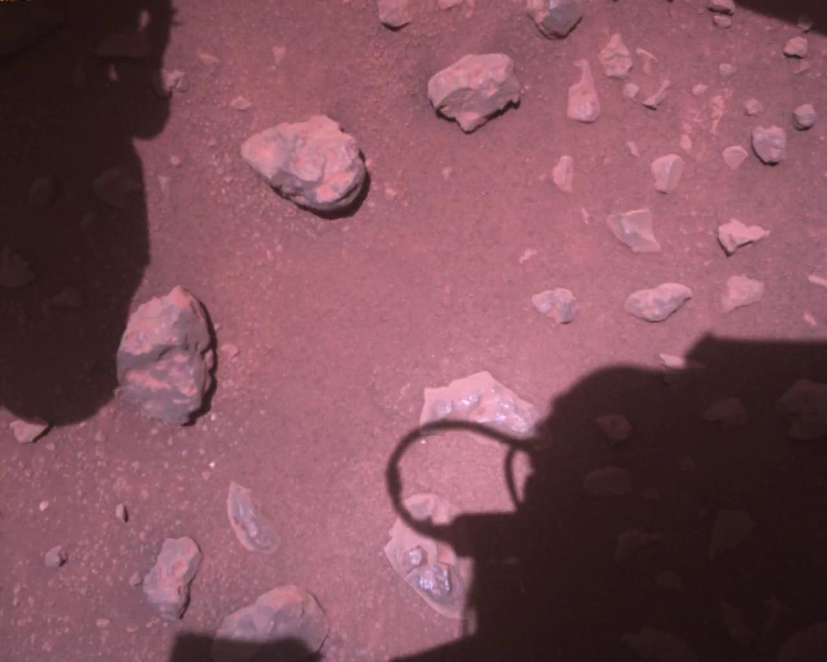 This image was taken by EDL_RDCAM onboard NASA's Mars rover Perseverance on Sol 773