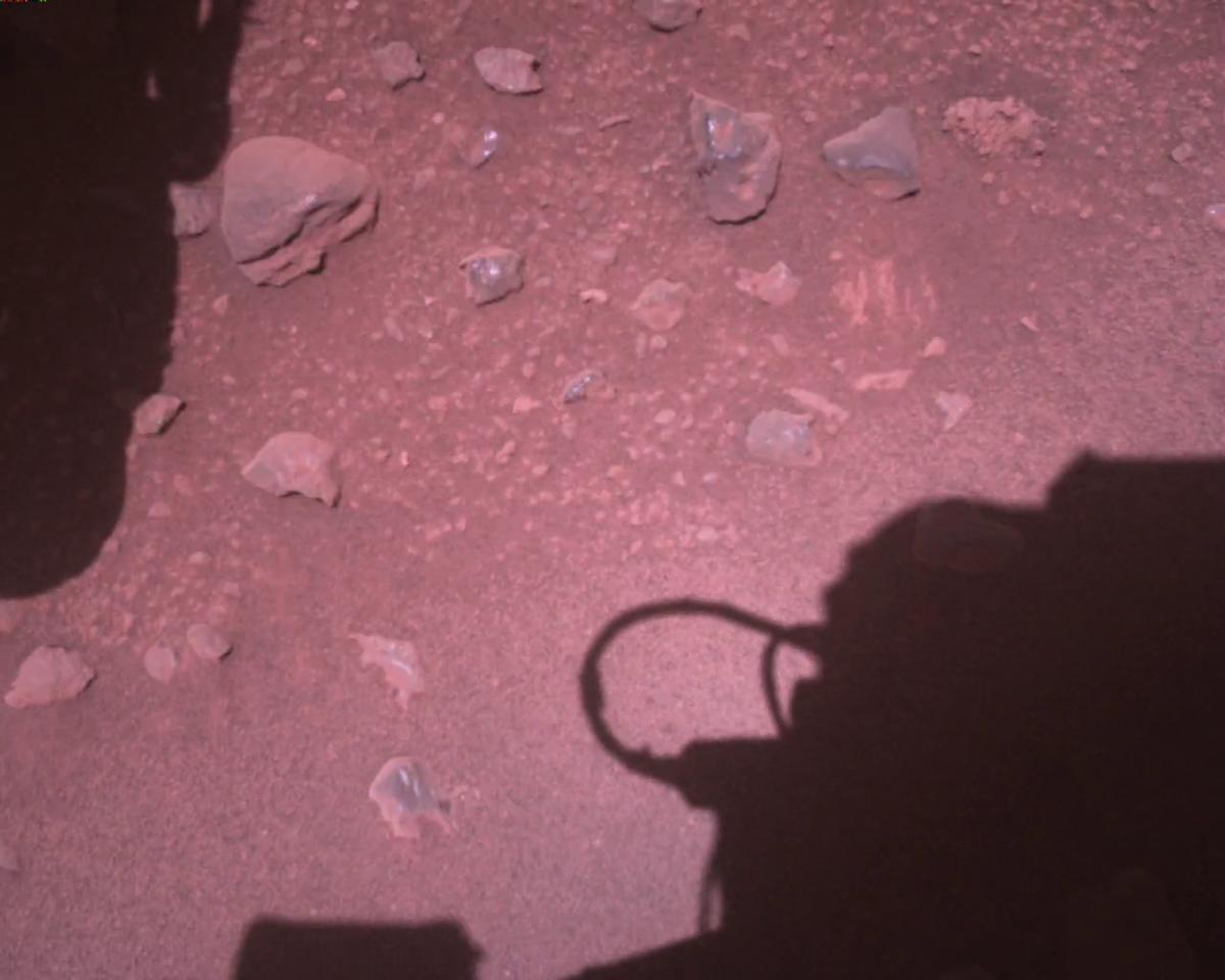 This image was taken by EDL_RDCAM onboard NASA's Mars rover Perseverance on Sol 773