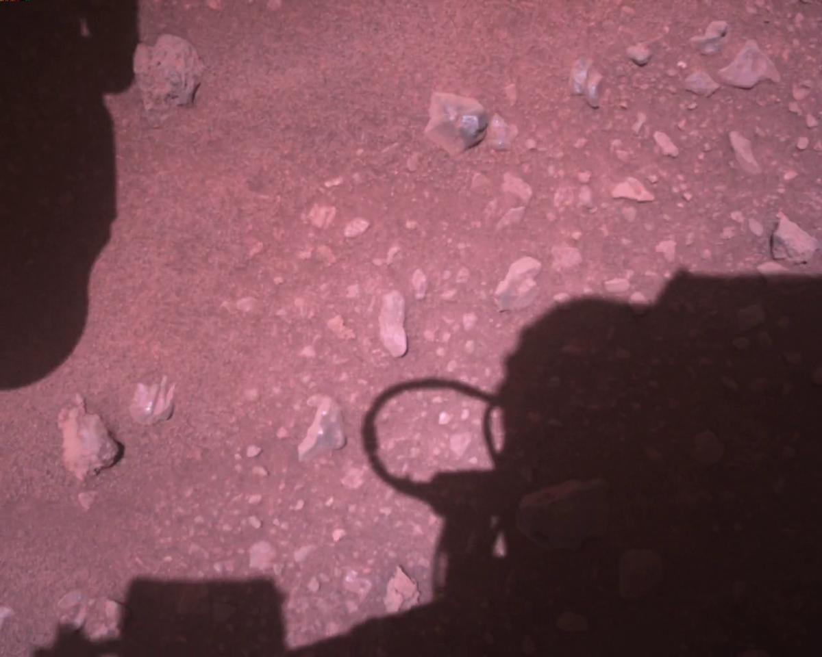 This image was taken by EDL_RDCAM onboard NASA's Mars rover Perseverance on Sol 773
