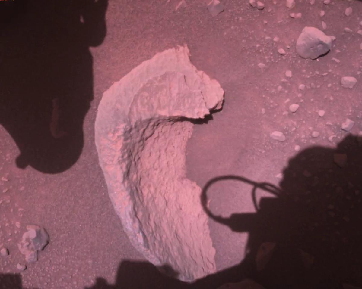 This image was taken by EDL_RDCAM onboard NASA's Mars rover Perseverance on Sol 773