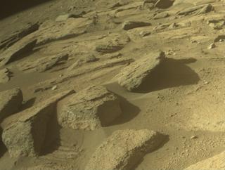 View image taken on Mars, Mars Perseverance Sol 775: Front Right Hazard Avoidance Camera (Hazcam)