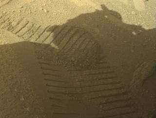View image taken on Mars, Mars Perseverance Sol 775: Front Right Hazard Avoidance Camera (Hazcam)