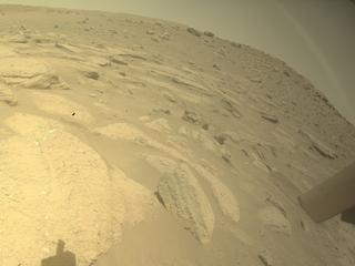 View image taken on Mars, Mars Perseverance Sol 775: Rear Left Hazard Avoidance Camera (Hazcam)