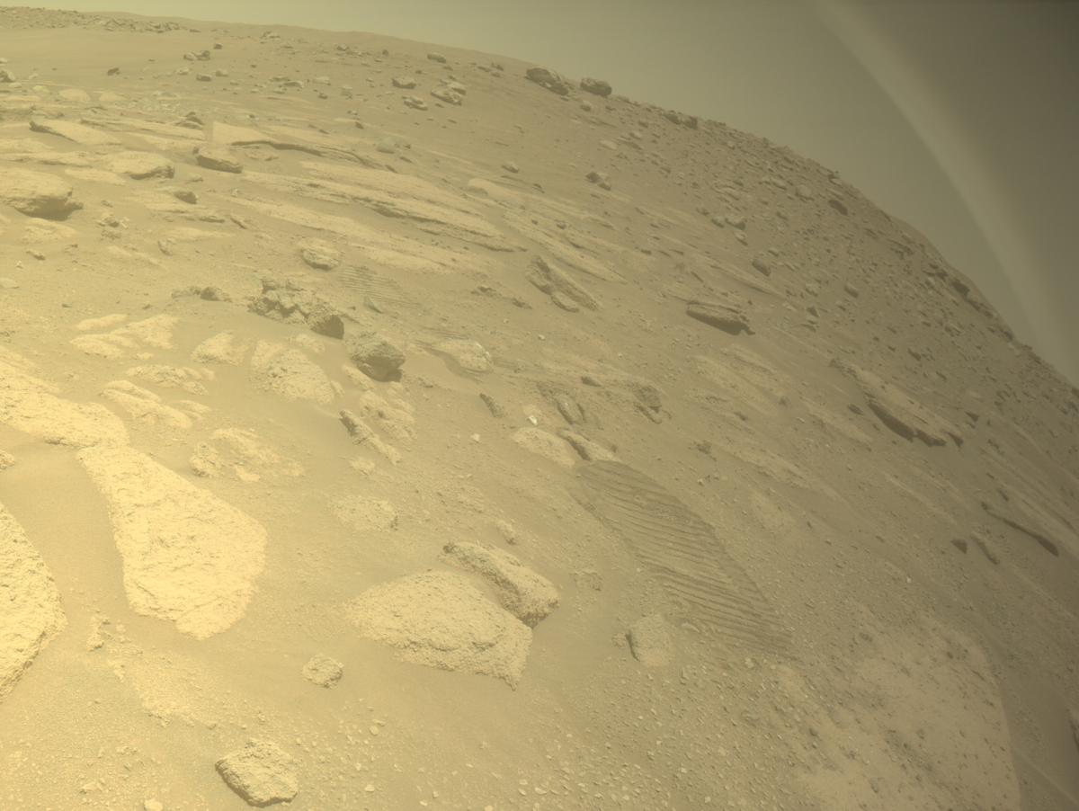 This image was taken by REAR_HAZCAM_RIGHT onboard NASA's Mars rover Perseverance on Sol 775