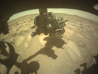 View image taken on Mars, Mars Perseverance Sol 776: Front Left Hazard Avoidance Camera (Hazcam)