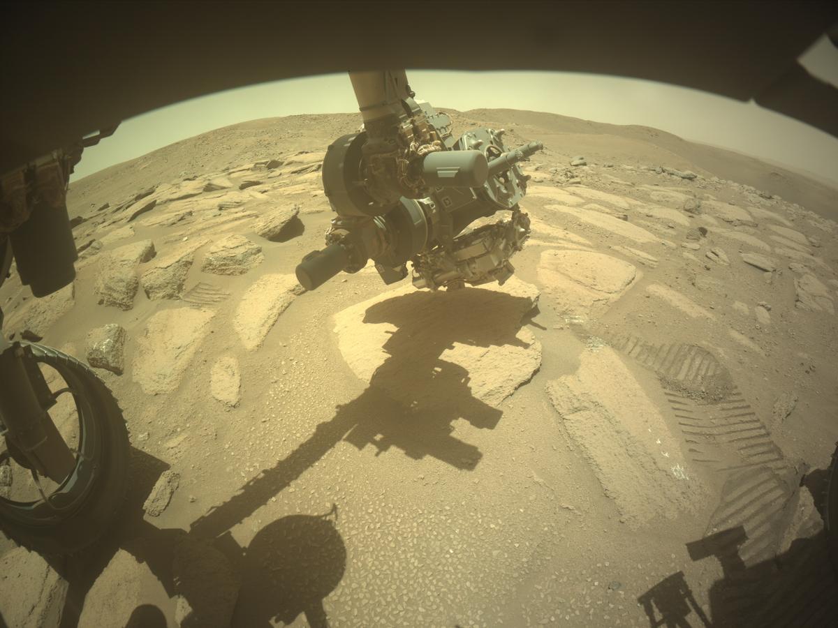 This image was taken by FRONT_HAZCAM_LEFT_A onboard NASA's Mars rover Perseverance on Sol 776