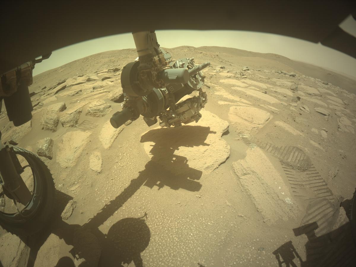 This image was taken by FRONT_HAZCAM_LEFT_A onboard NASA's Mars rover Perseverance on Sol 776