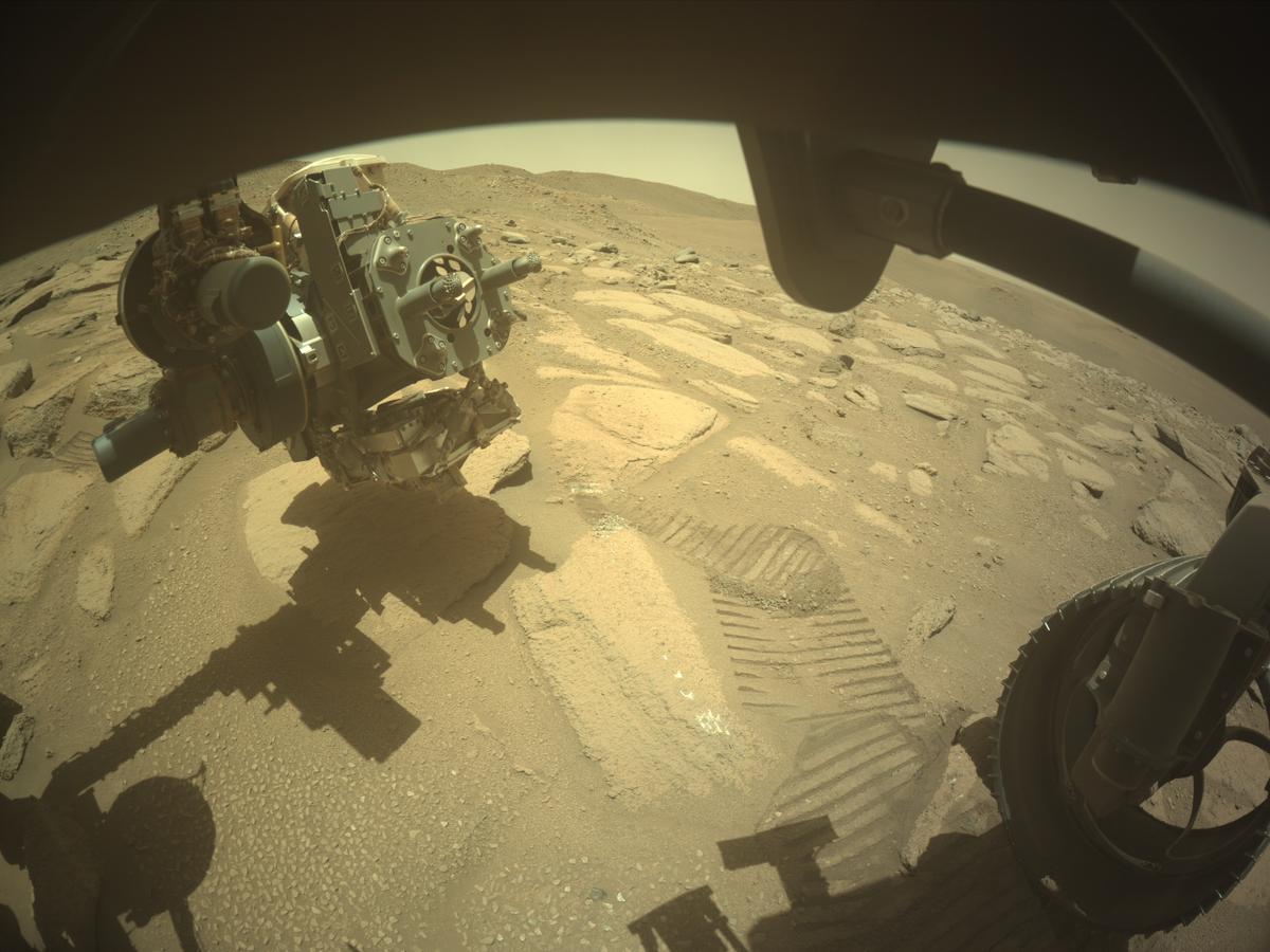 This image was taken by FRONT_HAZCAM_RIGHT_A onboard NASA's Mars rover Perseverance on Sol 776