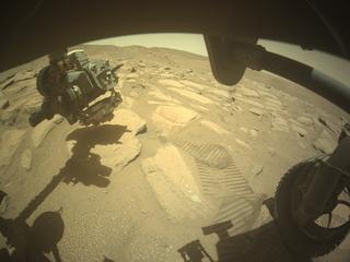 View image taken on Mars, Mars Perseverance Sol 776: Front Right Hazard Avoidance Camera (Hazcam)