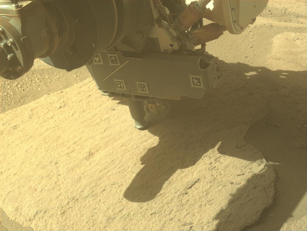 This image was taken by FRONT_HAZCAM_LEFT_A onboard NASA's Mars rover Perseverance on Sol 777