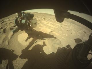 View image taken on Mars, Mars Perseverance Sol 777: Front Right Hazard Avoidance Camera (Hazcam)