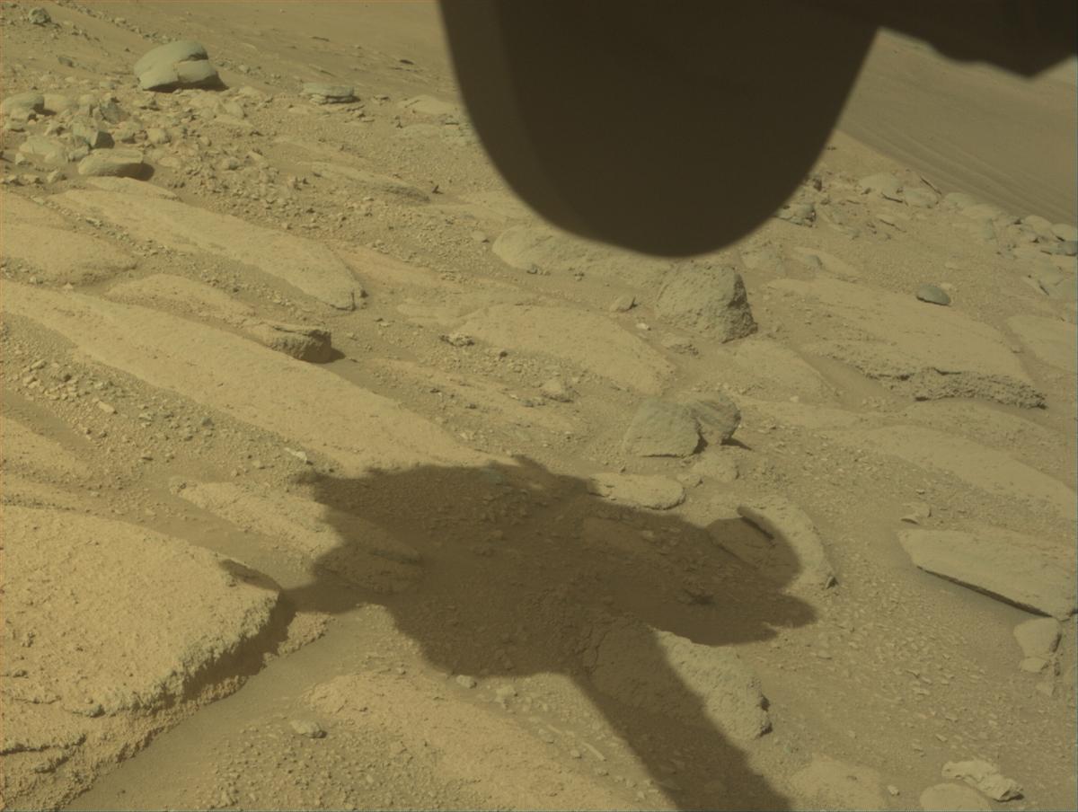 This image was taken by FRONT_HAZCAM_RIGHT_A onboard NASA's Mars rover Perseverance on Sol 777