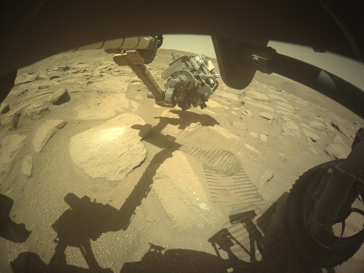 This image was taken by FRONT_HAZCAM_RIGHT_A onboard NASA's Mars rover Perseverance on Sol 781