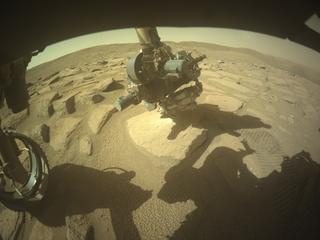 View image taken on Mars, Mars Perseverance Sol 782: Front Left Hazard Avoidance Camera (Hazcam)