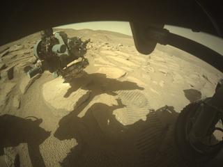 View image taken on Mars, Mars Perseverance Sol 782: Front Right Hazard Avoidance Camera (Hazcam)