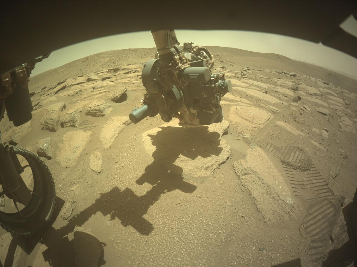 This image was taken by FRONT_HAZCAM_LEFT_A onboard NASA's Mars rover Perseverance on Sol 783
