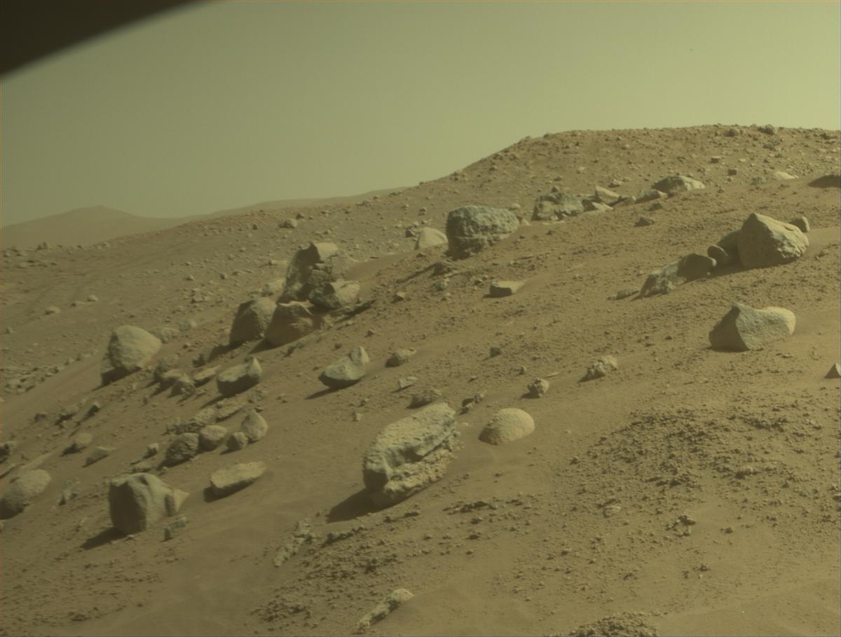 This image was taken by FRONT_HAZCAM_RIGHT_A onboard NASA's Mars rover Perseverance on Sol 784