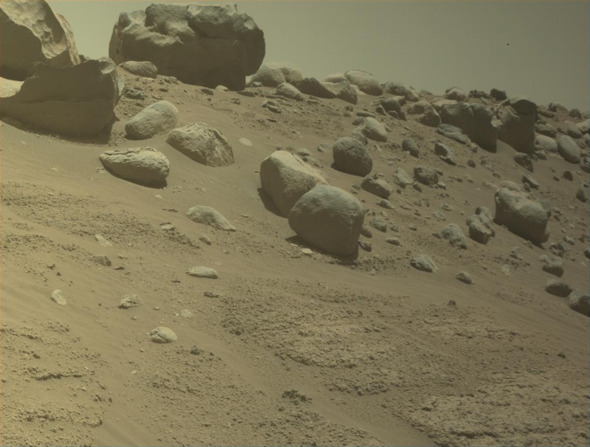 This image was taken by FRONT_HAZCAM_LEFT_A onboard NASA's Mars rover Perseverance on Sol 786