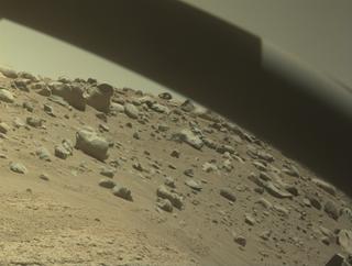 View image taken on Mars, Mars Perseverance Sol 786: Front Right Hazard Avoidance Camera (Hazcam)