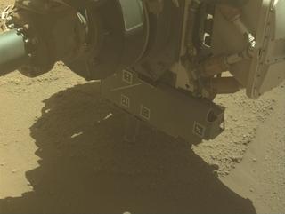 View image taken on Mars, Mars Perseverance Sol 788: Front Left Hazard Avoidance Camera (Hazcam)