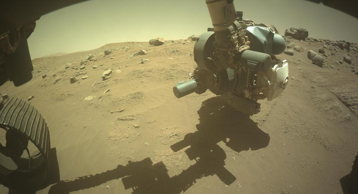 This image was taken by FRONT_HAZCAM_LEFT_A onboard NASA's Mars rover Perseverance on Sol 788