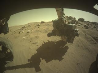 View image taken on Mars, Mars Perseverance Sol 790: Front Left Hazard Avoidance Camera (Hazcam)