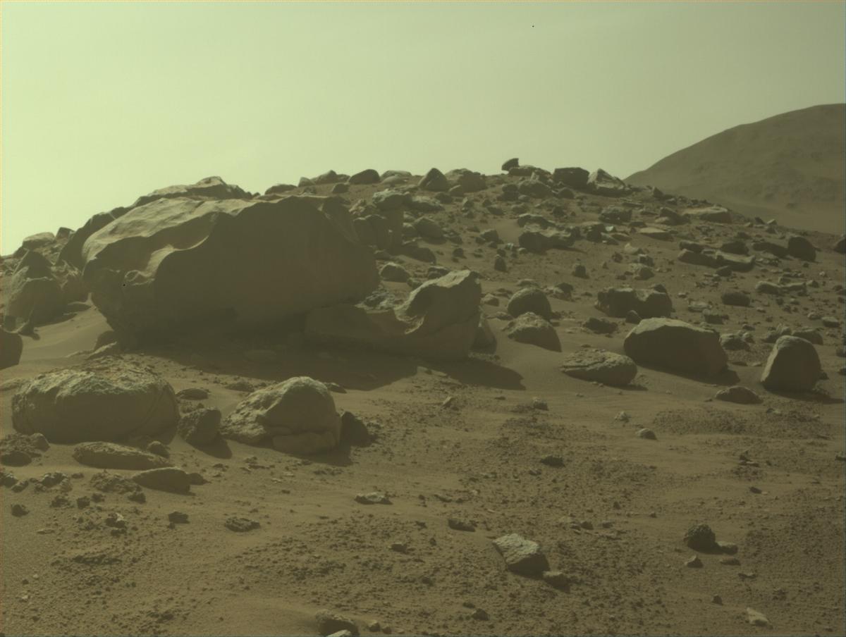 This image was taken by FRONT_HAZCAM_LEFT_A onboard NASA's Mars rover Perseverance on Sol 795