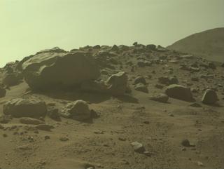 View image taken on Mars, Mars Perseverance Sol 795: Front Left Hazard Avoidance Camera (Hazcam)