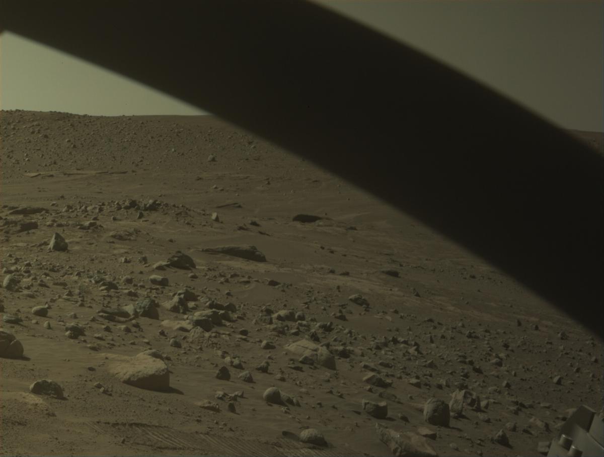 This image was taken by FRONT_HAZCAM_RIGHT_A onboard NASA's Mars rover Perseverance on Sol 795