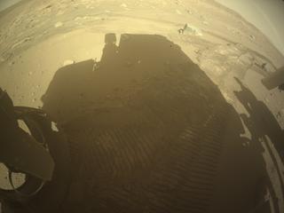 View image taken on Mars, Mars Perseverance Sol 795: Rear Left Hazard Avoidance Camera (Hazcam)